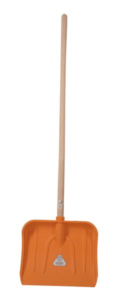 Offner Kunststoff-Schneeschaufel orange