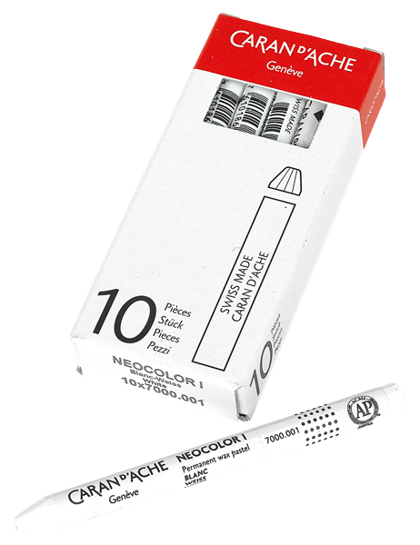 Caran d'Ache Fettkreiden rund WEISS 7000.001