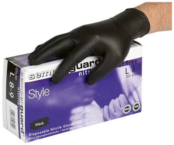 Einweghandschuhe AURELIA BOLD aus Nitril, schwarz