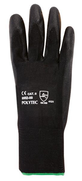 POLYTEC Schutzhandschuh, schwarzes Nylongestrick