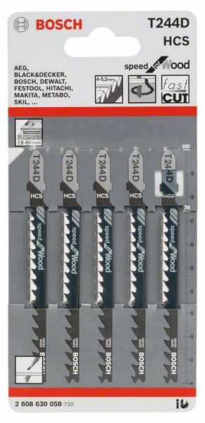 BOSCH HCS-Stichsägeblätter T 244 D