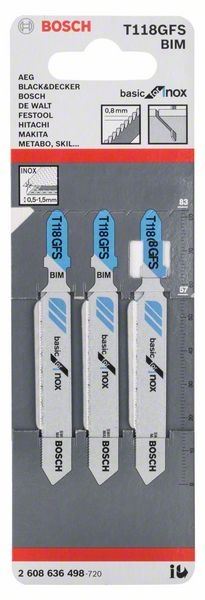 BOSCH BIM-Stichsägeblätter T 118 GFS
