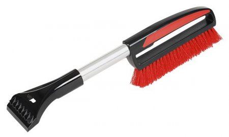 Schneebesen mit Eiskratzer, rot