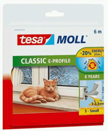 Tesamoll E-Profil Gummidichtung 05463 weiss