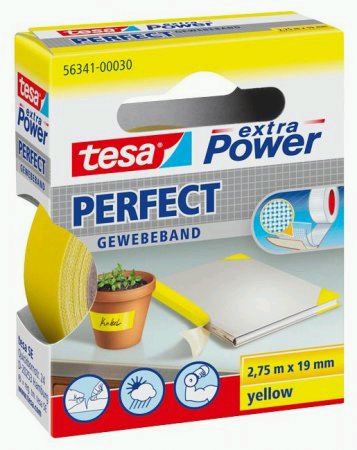 tesa extra Power Gewebeband 56341, gelb