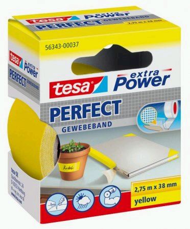 tesa extra Power Gewebeband 56343, gelb