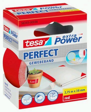 tesa extra Power Gewebeband 56343, rot