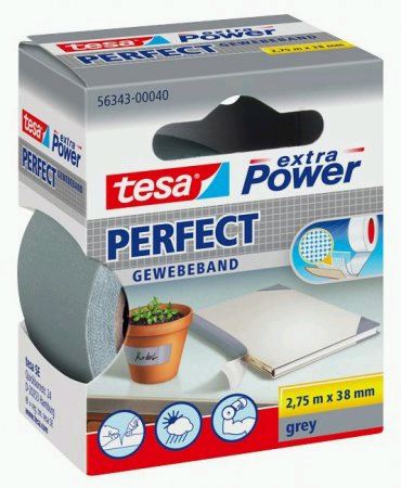 tesa extra Power Gewebeband 56343, grau