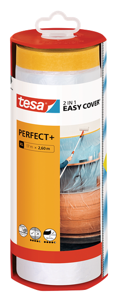 tesa Abdeckfolie Perfect+ integriertem Malerband