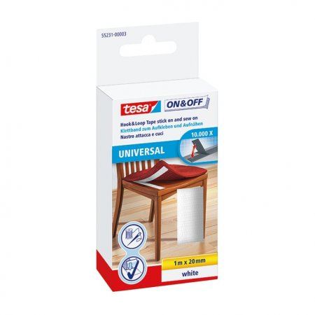 tesa Klettband weiss