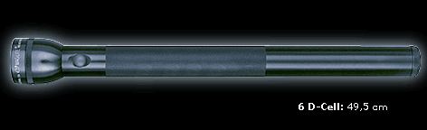 MAGLITE Stablampe 6 D-Cell, schwarz