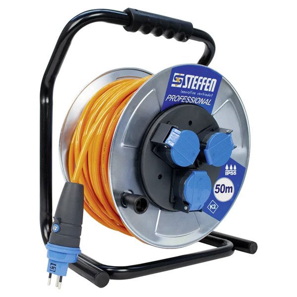 Metallkabelrolle Professional, baustellentauglich