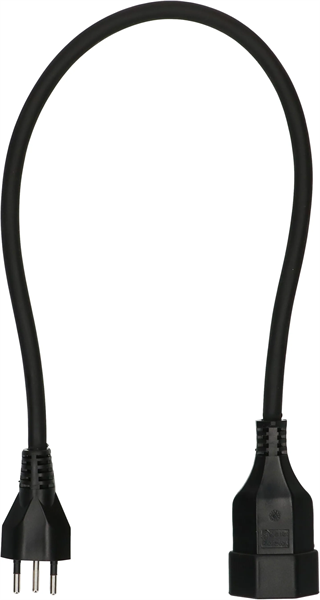 Verlängerungskabel GDV 3x1.5mm2, Länge 50cm black