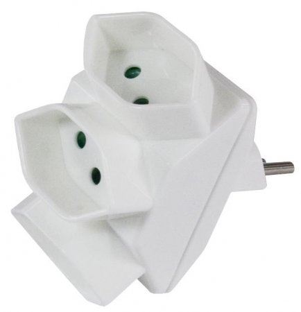 Mehrfachstecker Stern, weiss