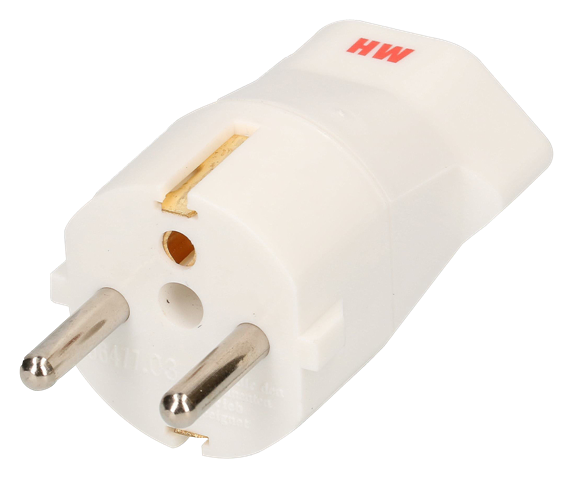 Übergangsstecker 3-polig mit Sicherung 16A 250V