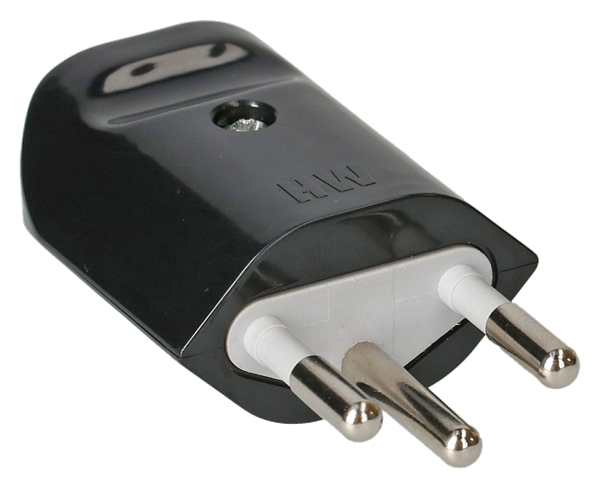 Max Hauri Stecker T12 250V/10A, schwarz