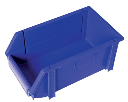 Kunststoff-Lagersichtbox, stapelbar, marineblau