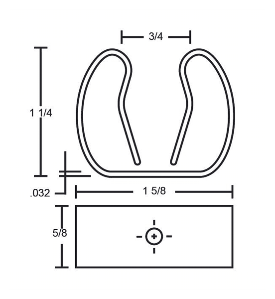 GIBSON Universalklammer, vernickelt, mit Schraube