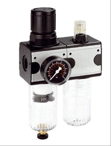 Wartungseinheit 2-teilig mit Manometer Serie 1