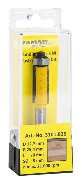 FAMAG HM-Bündigfräser mit Kugellager Ø 6mm
