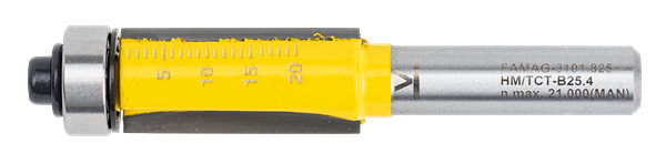 FAMAG HM-Bündigfräser mit Kugellager Ø 12.7mm