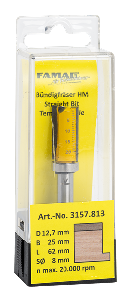 FAMAG HM-Schablonen-Nutfräser mit Kugellager