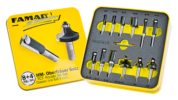 FAMAG HM-Oberfräsersatz 12-teilig
