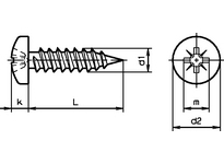 Linsen-Blechschrauben,KS 'Z' und Spitze