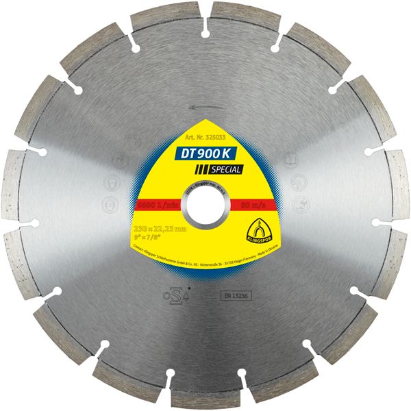 KLINGSPOR Diamanttrennscheibe SPECIAL DT 900 K