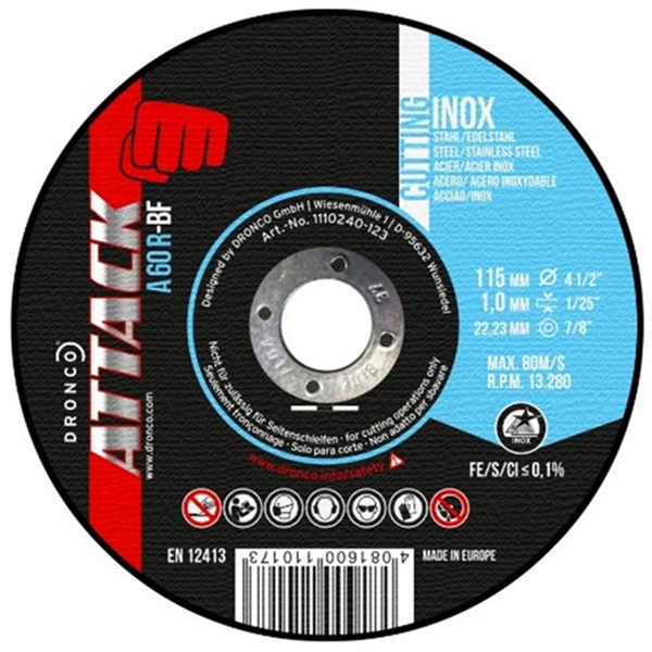 DRONCO Trennscheiben ATTACK für Stahl und INOX