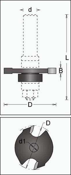 HM-Kantennutfräser Breite 6.0mm Ø40mm