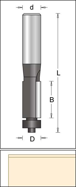 HM-Kopierfräser Ø 9,5 mm mit Lager 23698