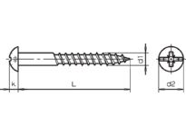 Halbrund-Holzschraube Kombi-LS/KS