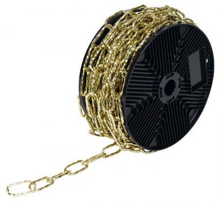 Zierkette gedreht, messingfarben