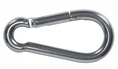 Feuerwehr-Karabinerhaken INOX mit Zahnverschluss