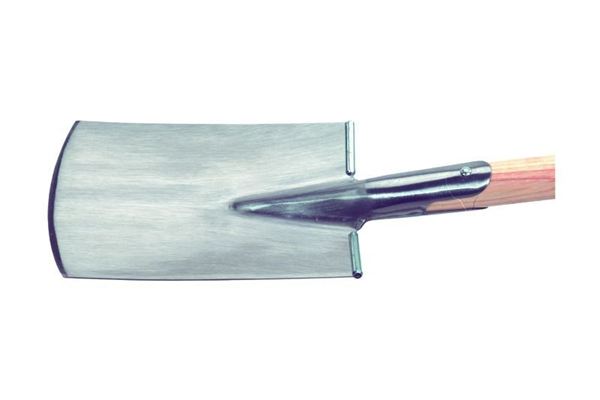 Damenspaten poliert, klarlackiert, mit Tritt