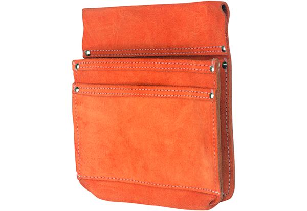 Nageltasche aus Chromspaltleder mit 2 Taschen