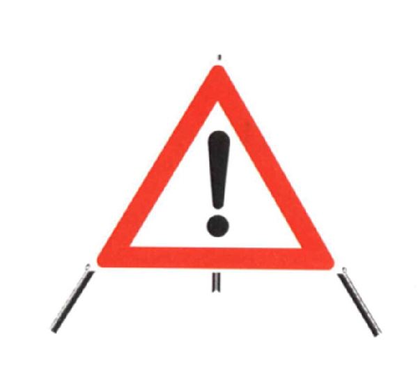 Triopan Faltsignal mit 3 gleichen Signeten