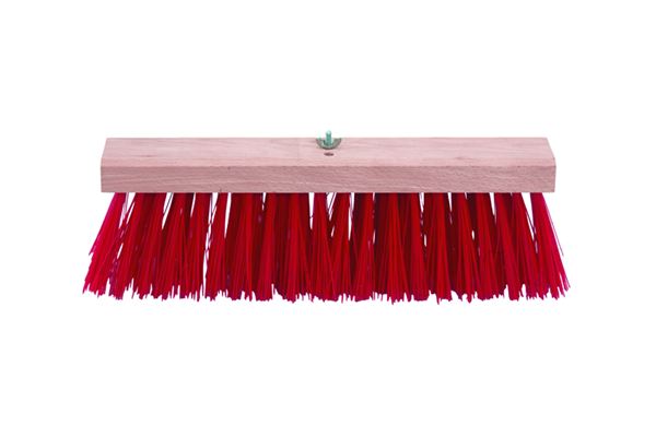 Strassenbesen aus rotem Elaston, 5 Reihen