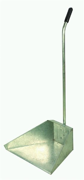Kehrichtschaufel verzinkt, senkrechter Rohrstiel