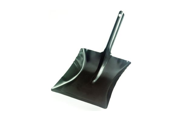 Kehrichtschaufel aus schwarzem Stahlblech