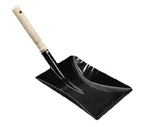 Kehrichtschaufel aus schwarzem Stahlblech