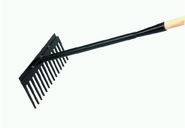 Teerrechen, leicht, handlich, 14 Zinken