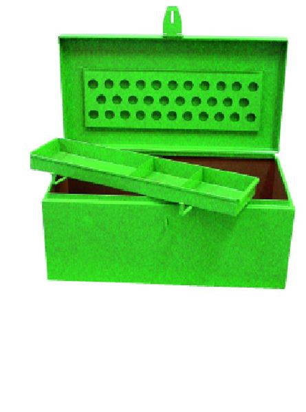 Montagekoffer aus Stahlblech, grün RAL 6011