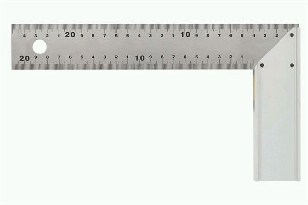 Schreinerwinkel inox, Schenkel aus eloxiertem Alu