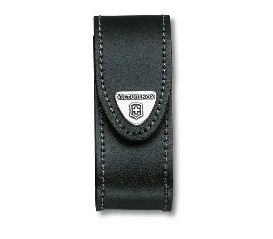Victorinox Lederetui schwarz, mit Klettverschluss