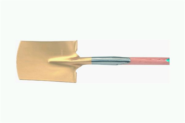 Gartenspaten mit Tritt, verzinkt, goldbronziert