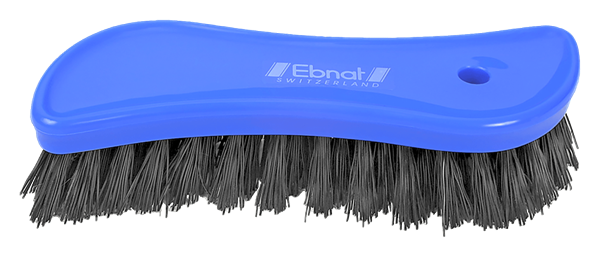Ebnat Fegbürste S-Form blau, Kunststoff