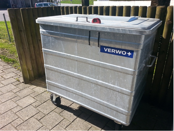 VERWO Kehrichtcontainer 800 lt, 2-mm-Stahlblech