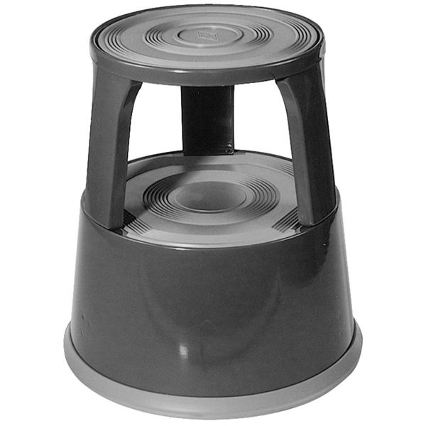 Allzweckhocker aus Metall, grau lackiert